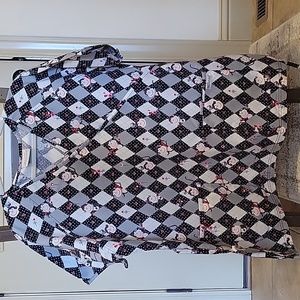 Christmas monkey scrub top